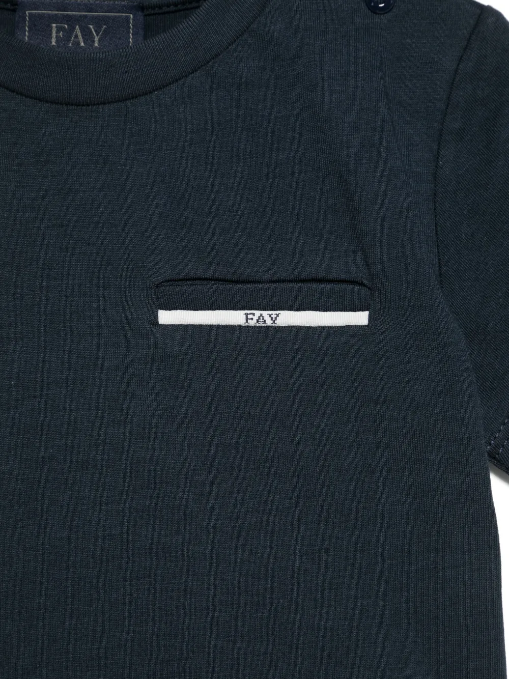 Fay Kids Katoenen T-shirt Blauw