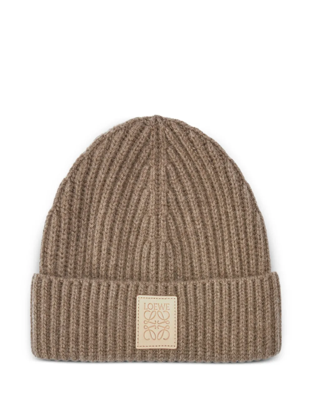 LOEWE Muts met logoplakkaat Bruin