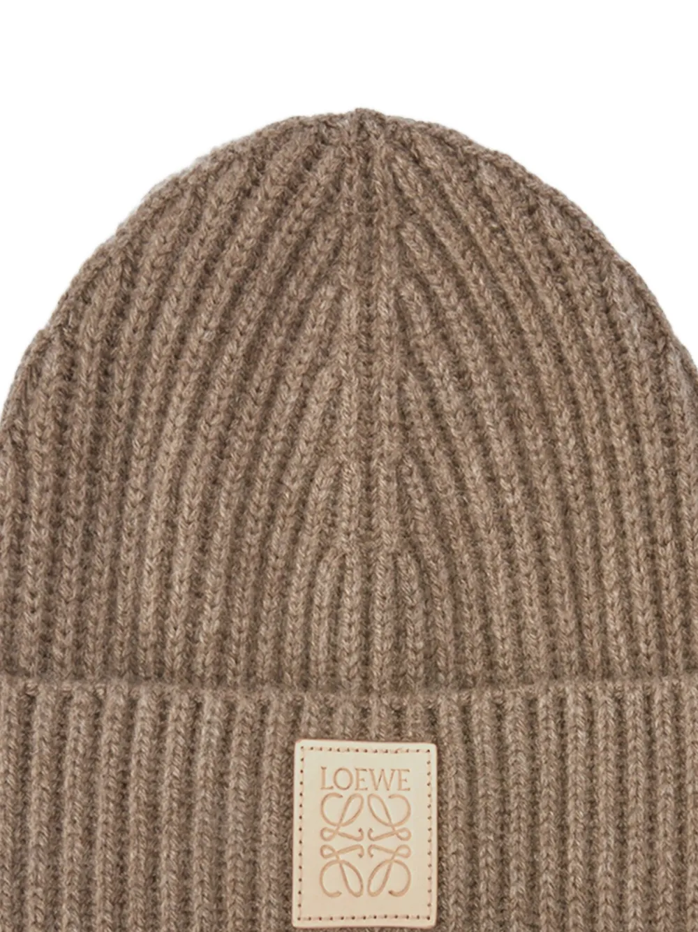 LOEWE Muts met logoplakkaat - Bruin
