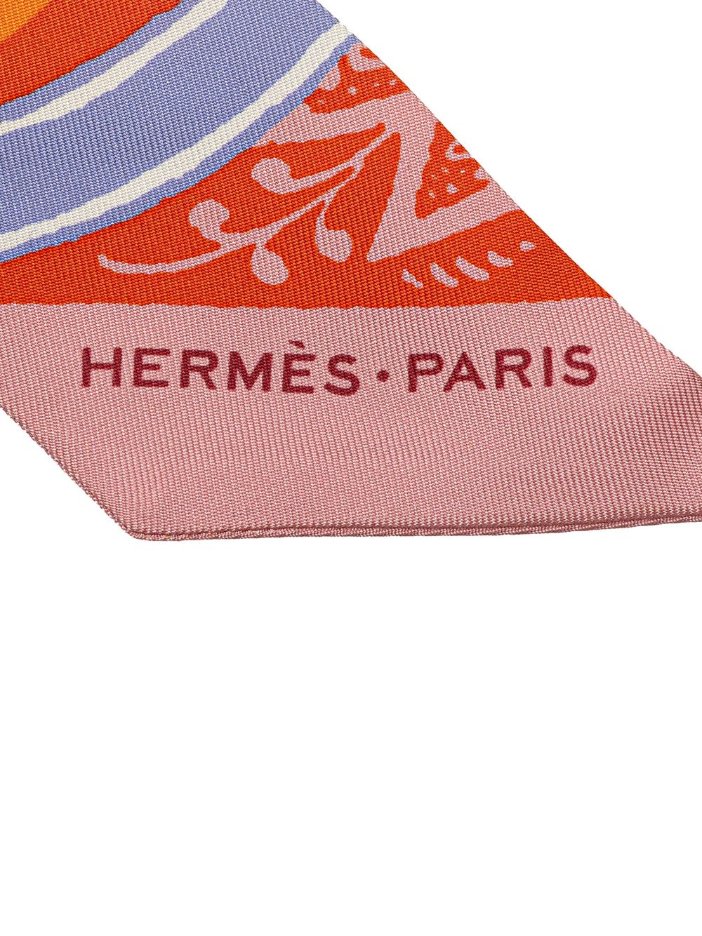 Hermès Pre-Owned 2000-2023 Silk Jeu de Soie Uniforme Twilly Scarf scarves - Oranje