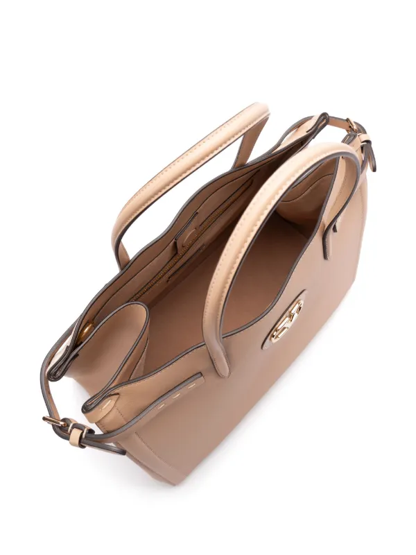Valentino Garavani レザー トートバッグ | ニュートラル | FARFETCH JP
