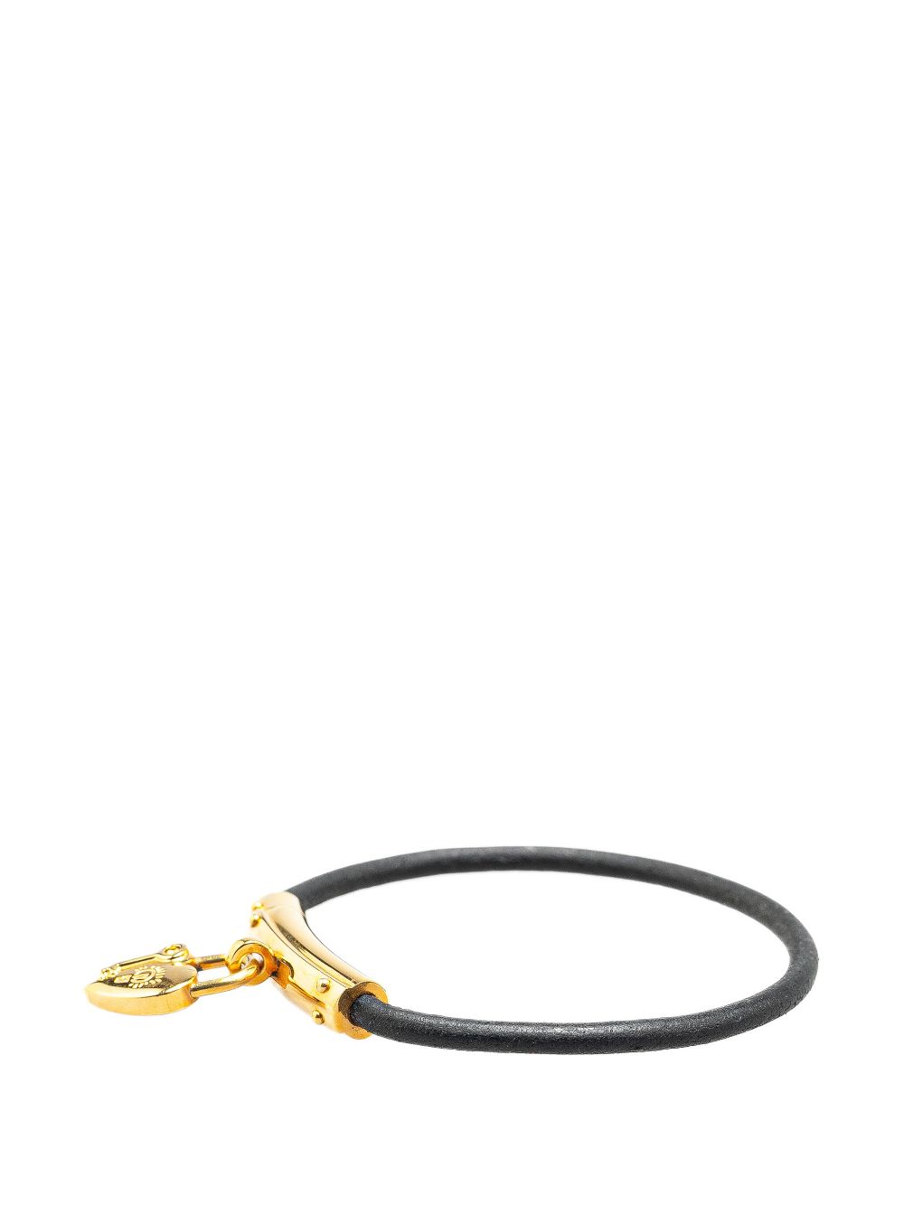 Hermès Pre-Owned 2000-2010 Gold Plated Cadena Heart Charm Bracelet costume bracelet - Black