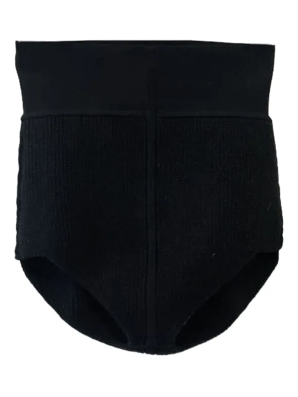 Rick Owens High-waisted Waffle-knit Shorts in Black