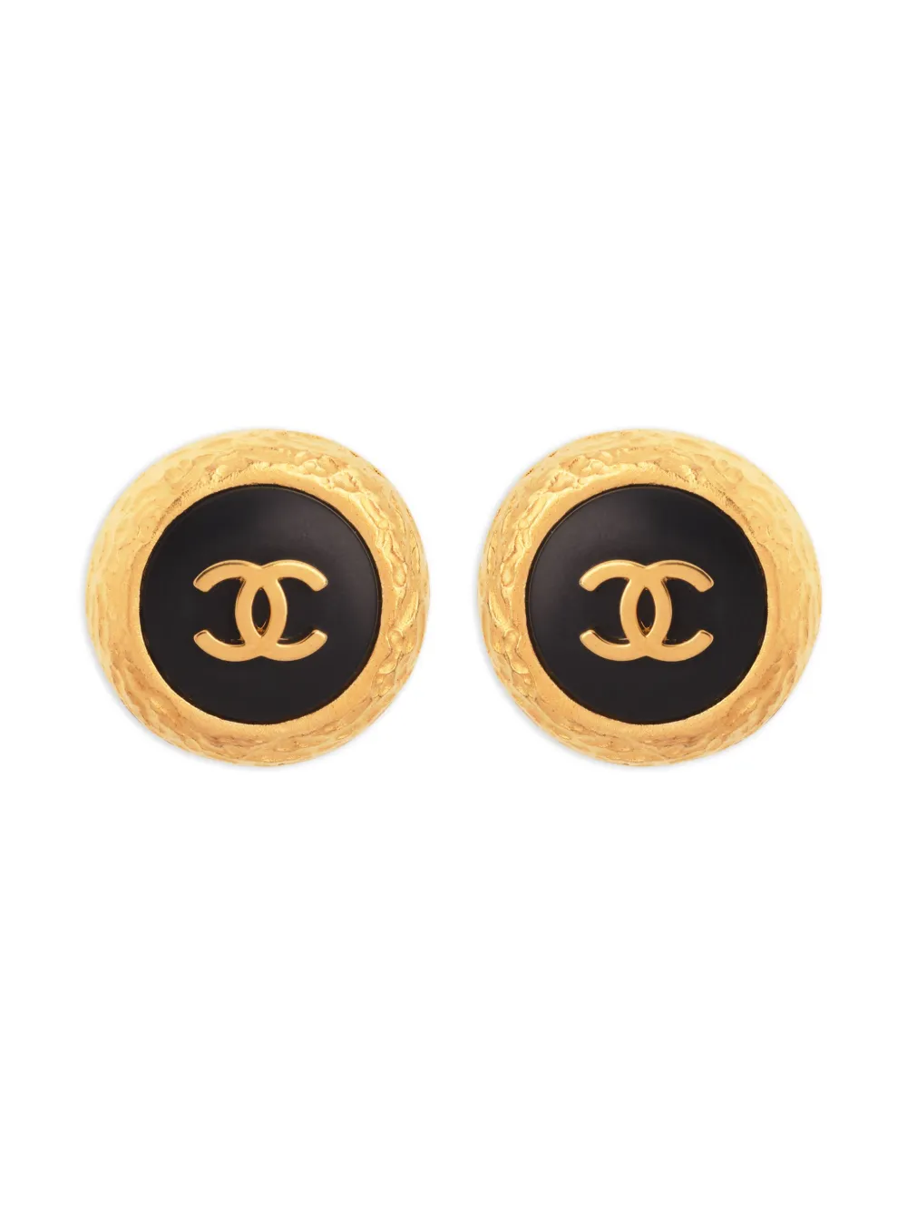 CHANEL Pre-Owned أقراط كبس 1995 | ذهبي | Image 1