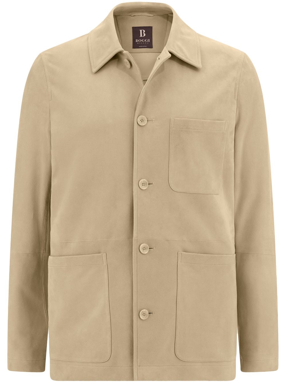 Boggi Milano suede shirt jacket - Neutrals