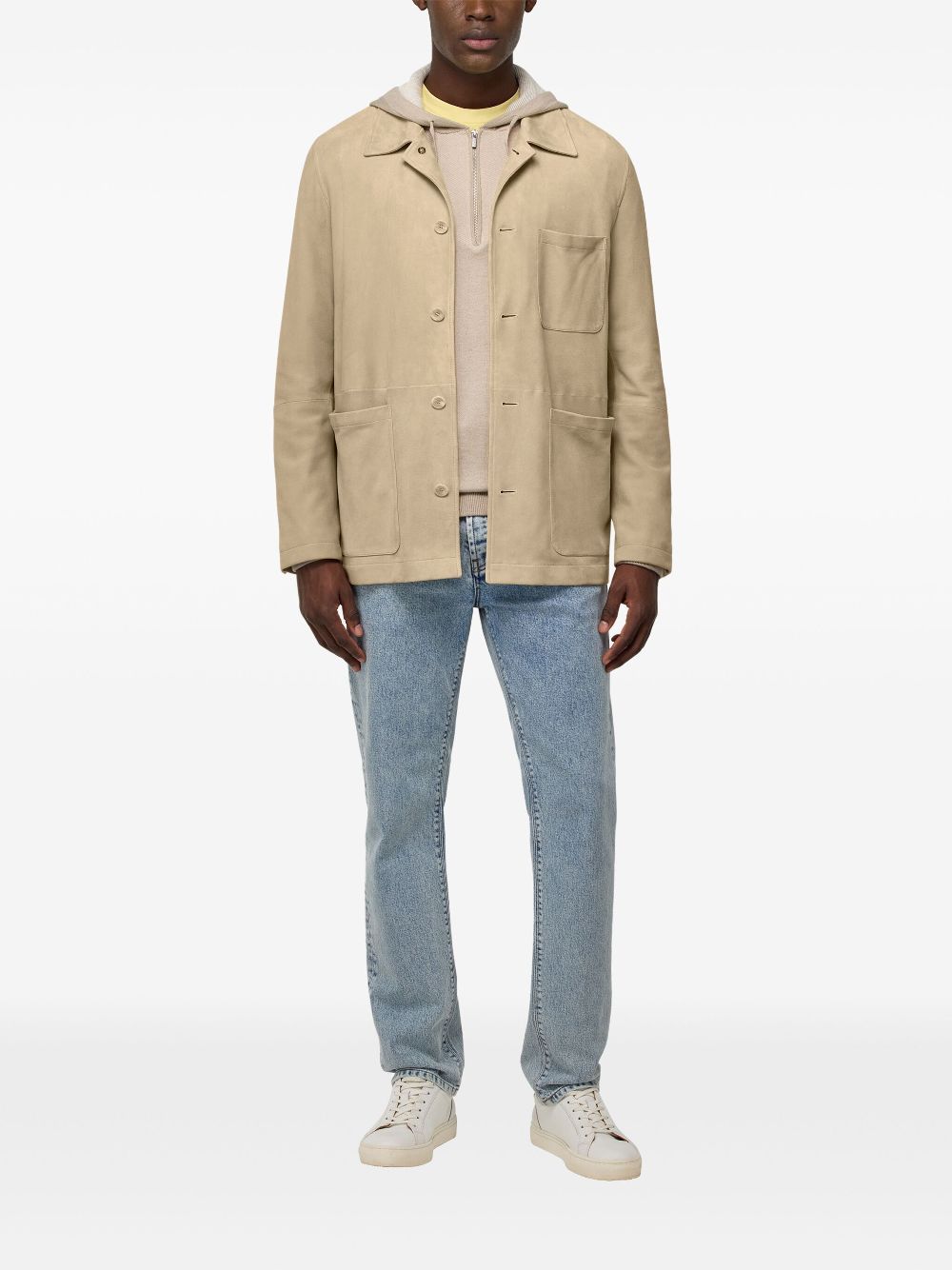 Boggi Milano suede shirt jacket - Neutrals