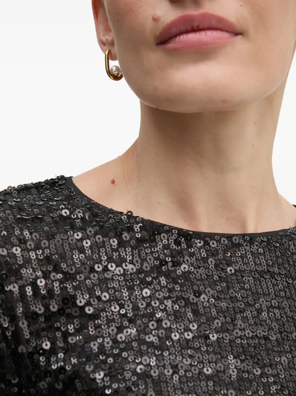 DKNY Top met lange mouwen Zwart