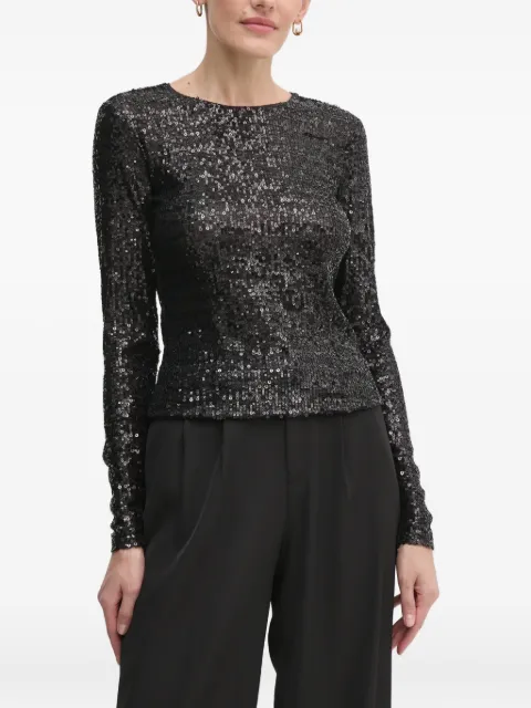 DKNY sequin long-sleeve top
