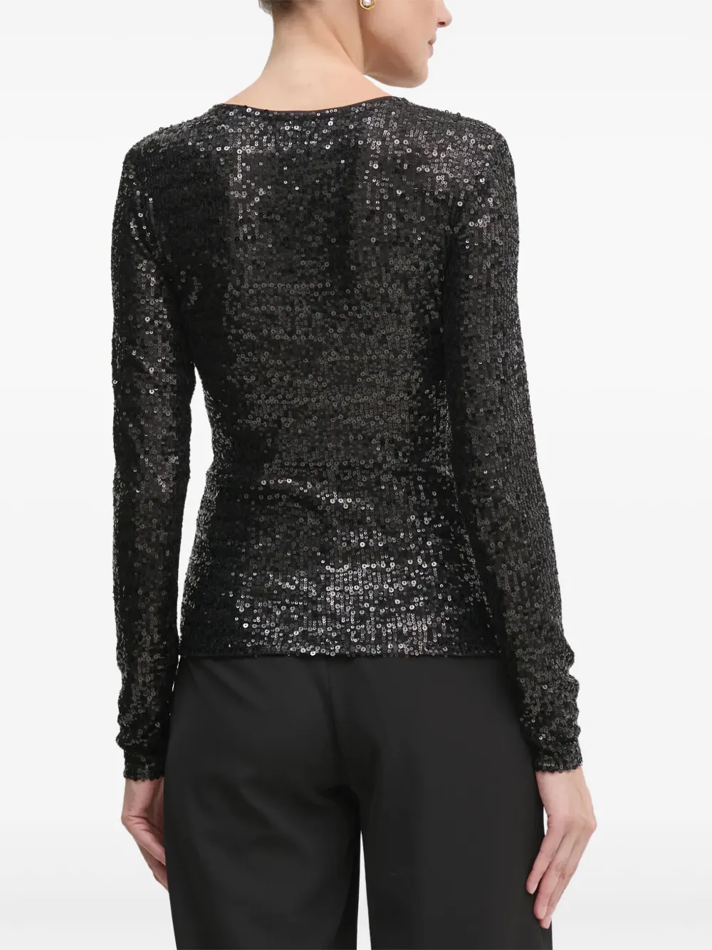 DKNY Top met lange mouwen Zwart