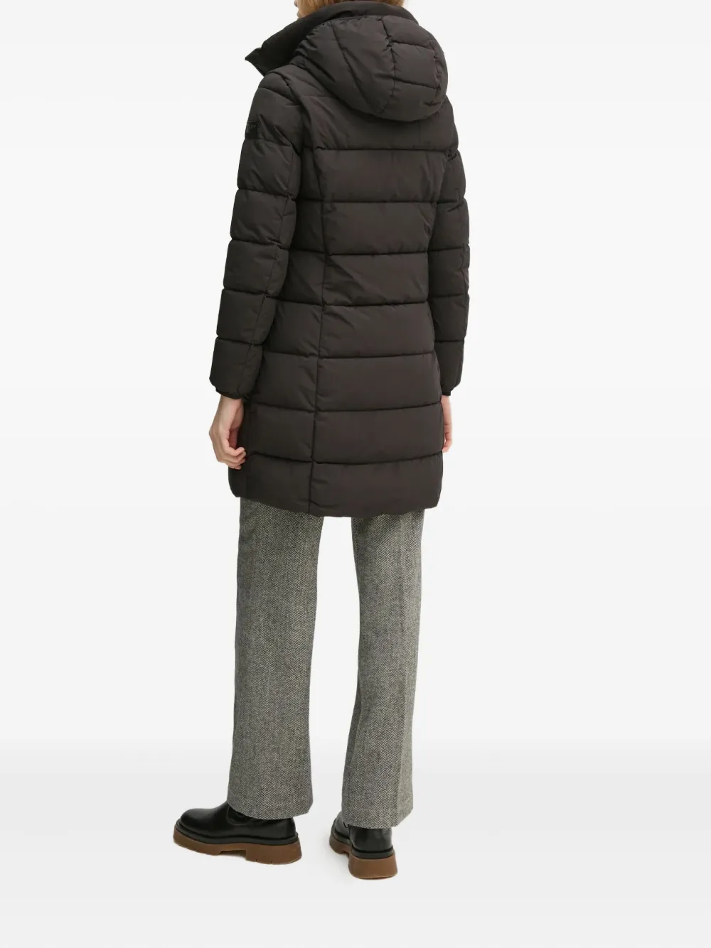 Dkny Hooded Padded Jacket In Black