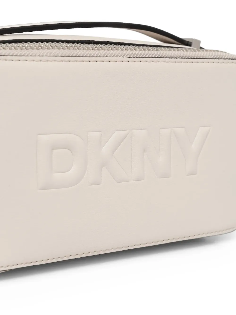 DKNY Tas met logo-reliëf en rits Beige