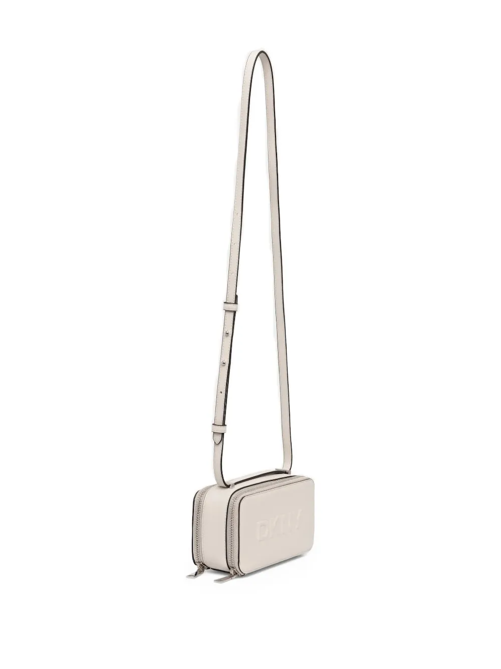 DKNY Tas met logo-reliëf en rits Beige