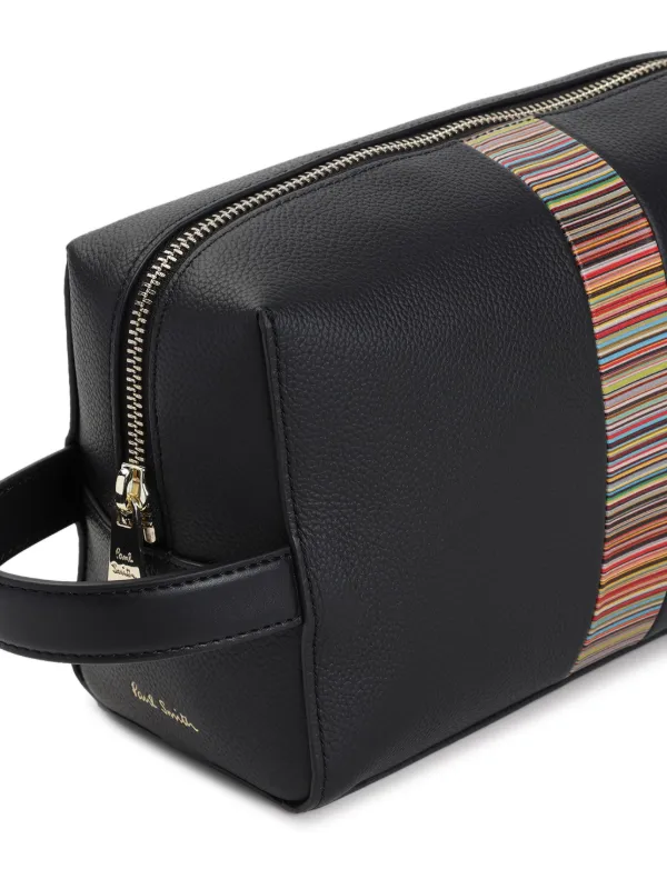 Paul Smith ストライプ トラベルポーチ | ブラック | FARFETCH JP