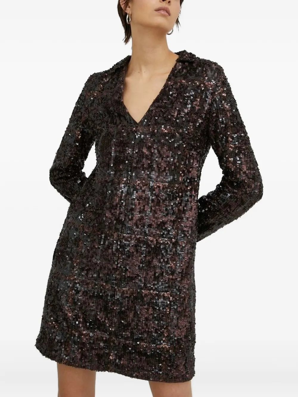 SAMSOE Mini-jurk Bruin