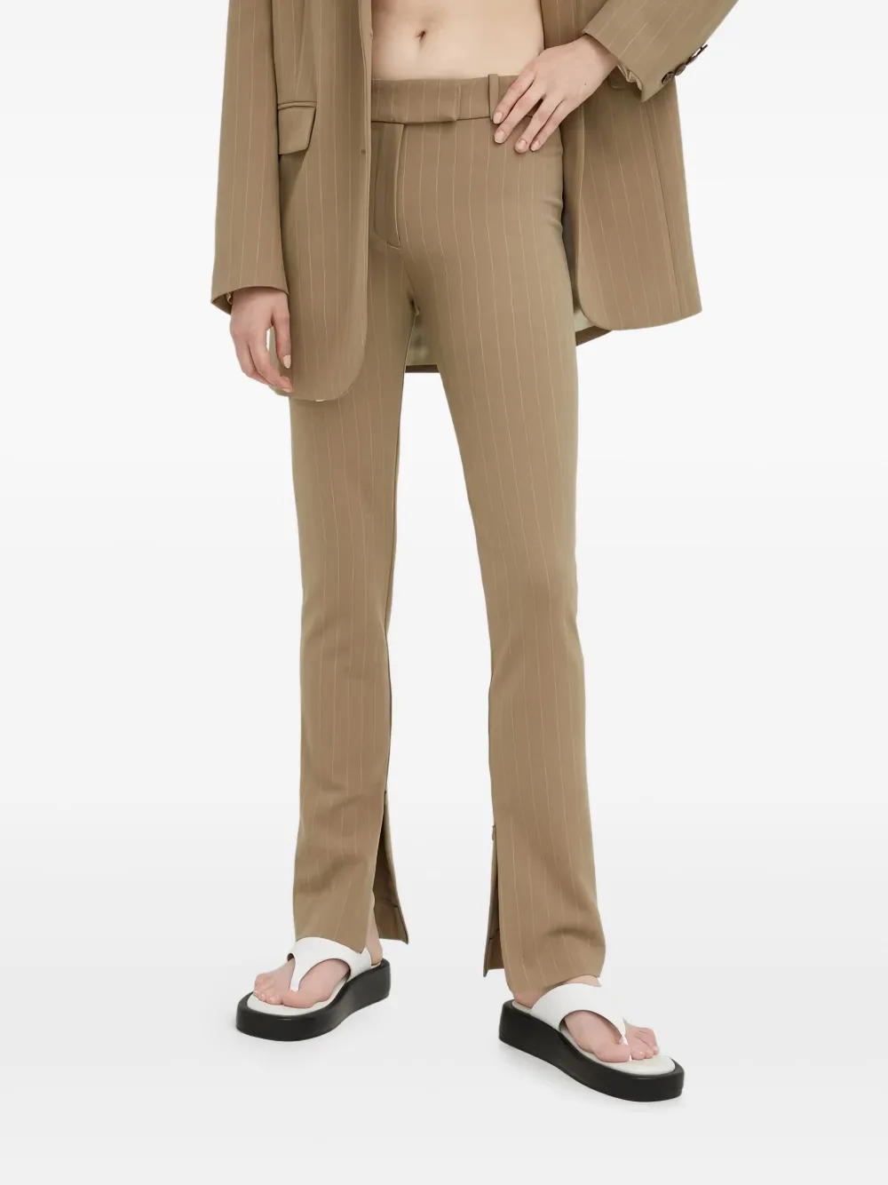 SAMSOE SAMSOE pinstripe tailored trousers - Beige