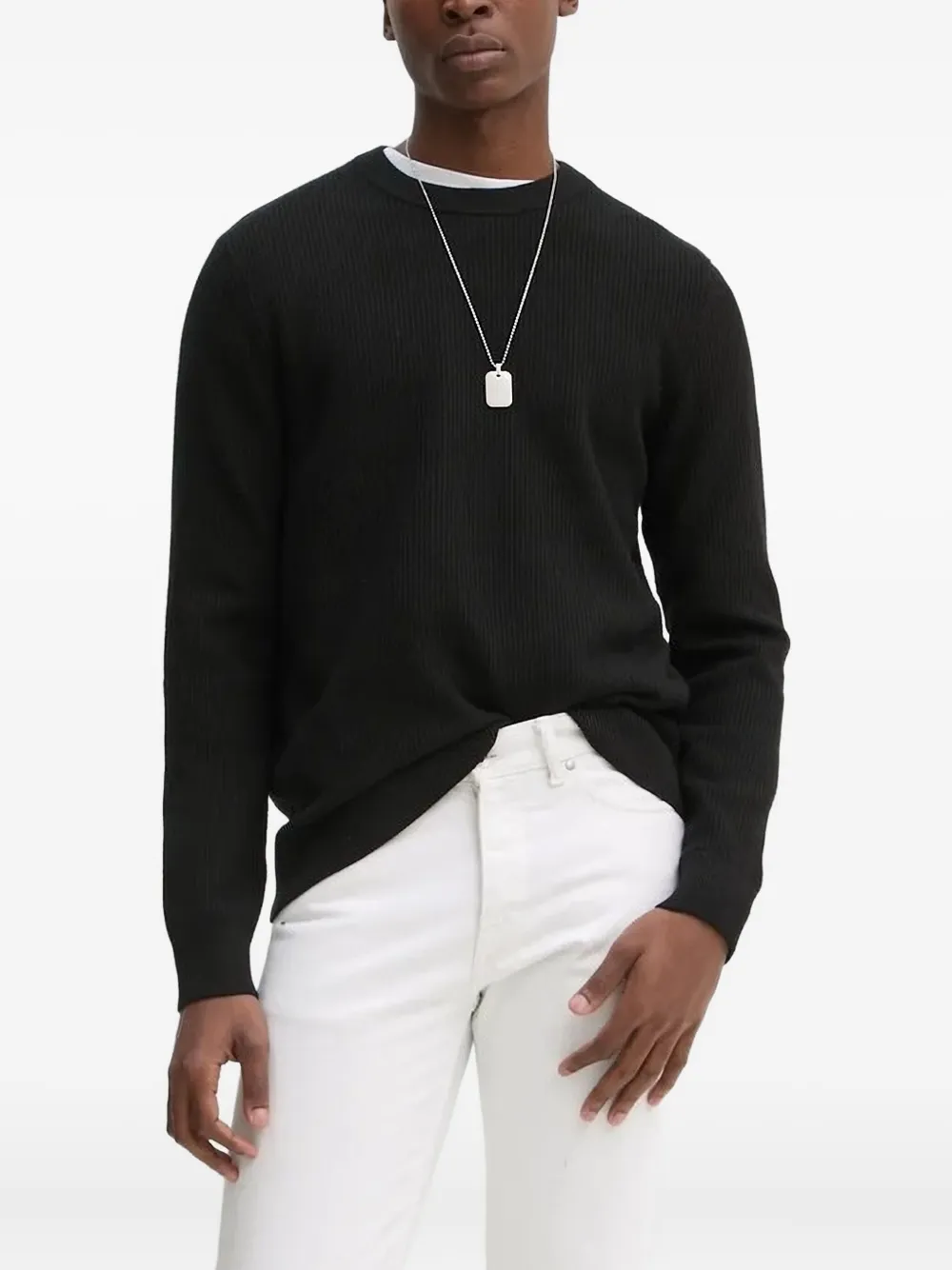 Samsoe & Samsoe Crew-neck Sweater In Black