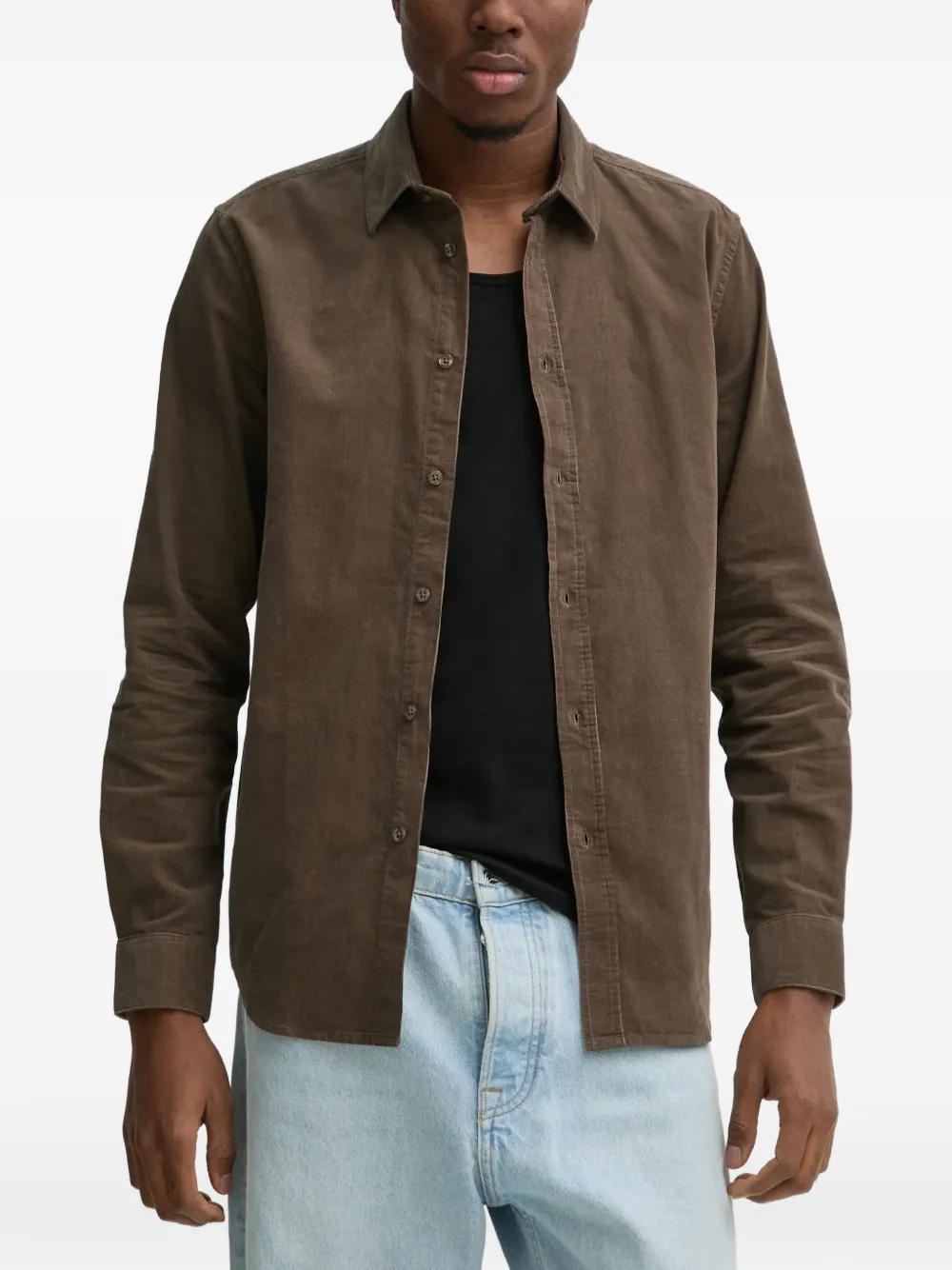 Samsoe & Samsoe Saliam Corduroy Shirt In Brown