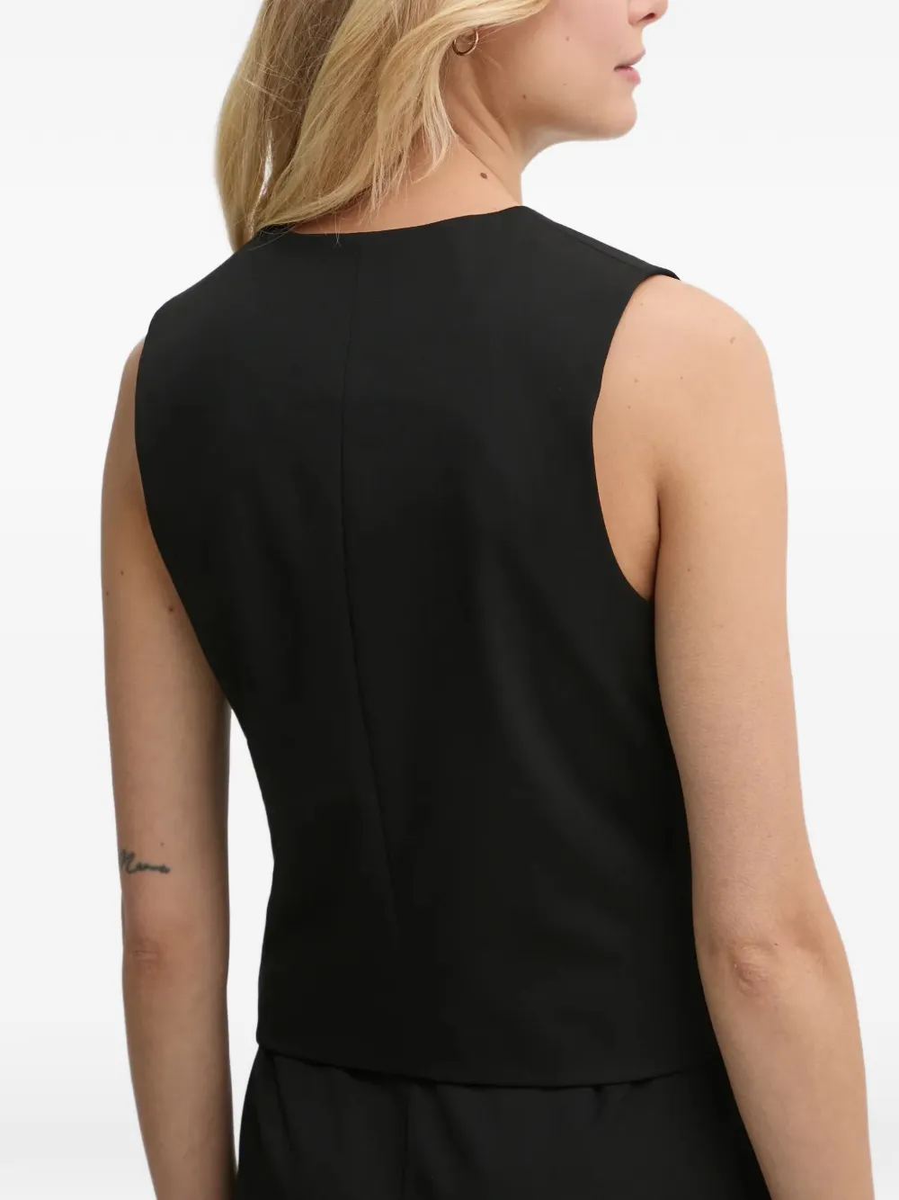  Samsoe Samsoe Button V-neck Top - Black 