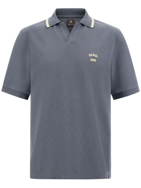 Boggi Milano camisa de piqué en algodón 