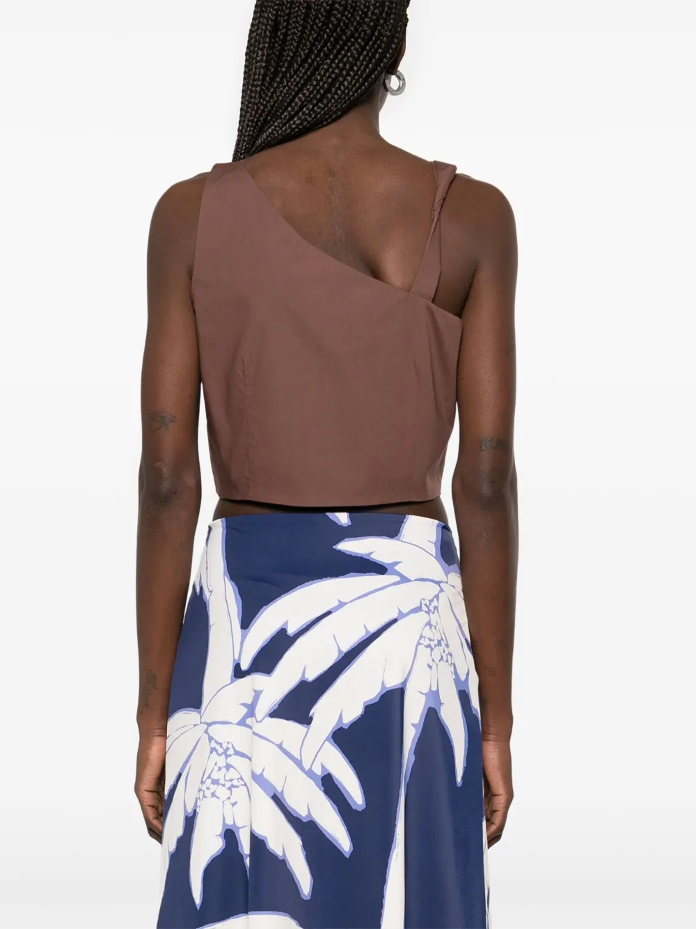 Federica Tosi Top met broche detail Bruin