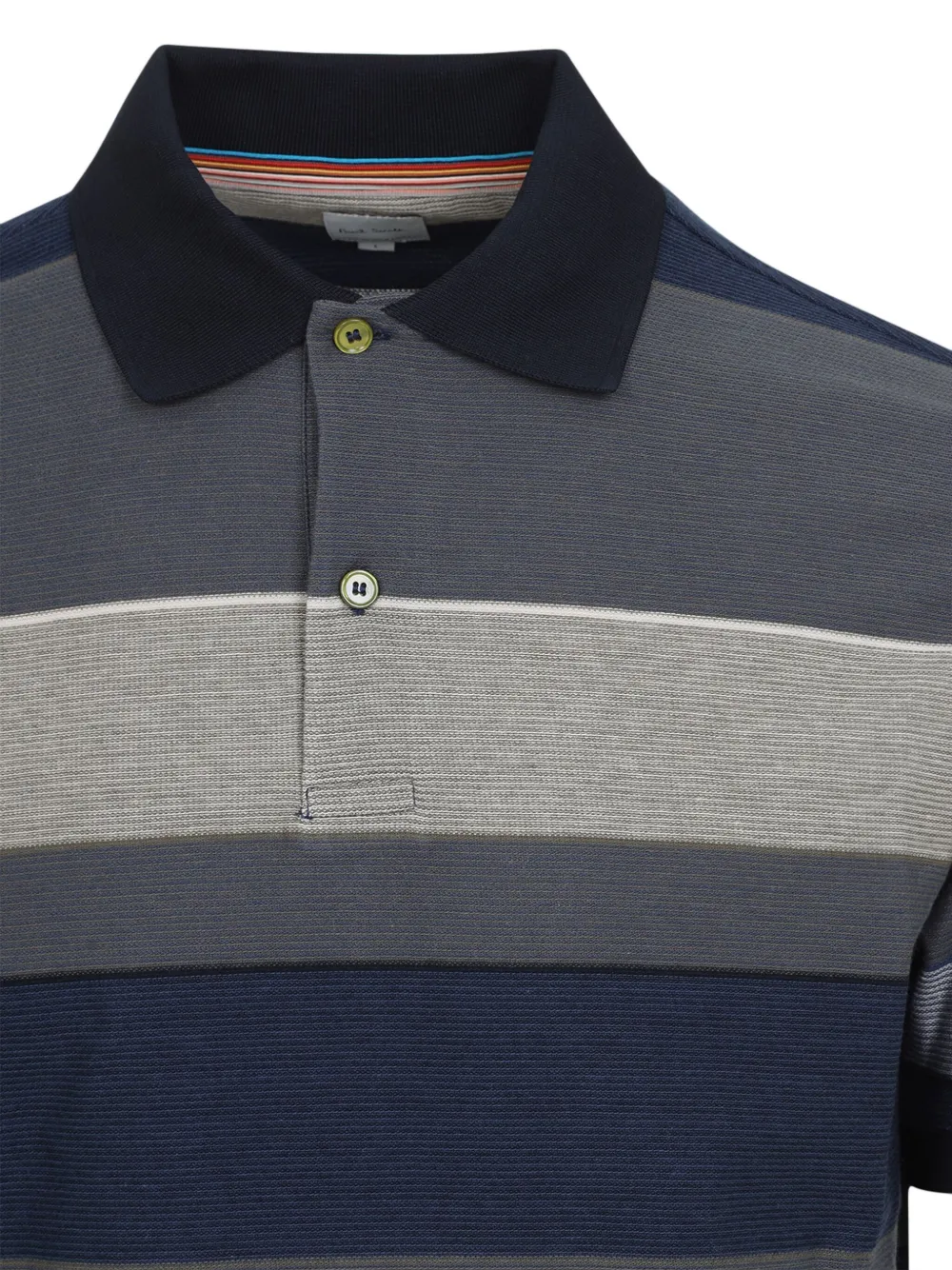 Shop Paul Smith Striped Cotton Polo Shirt In Blau