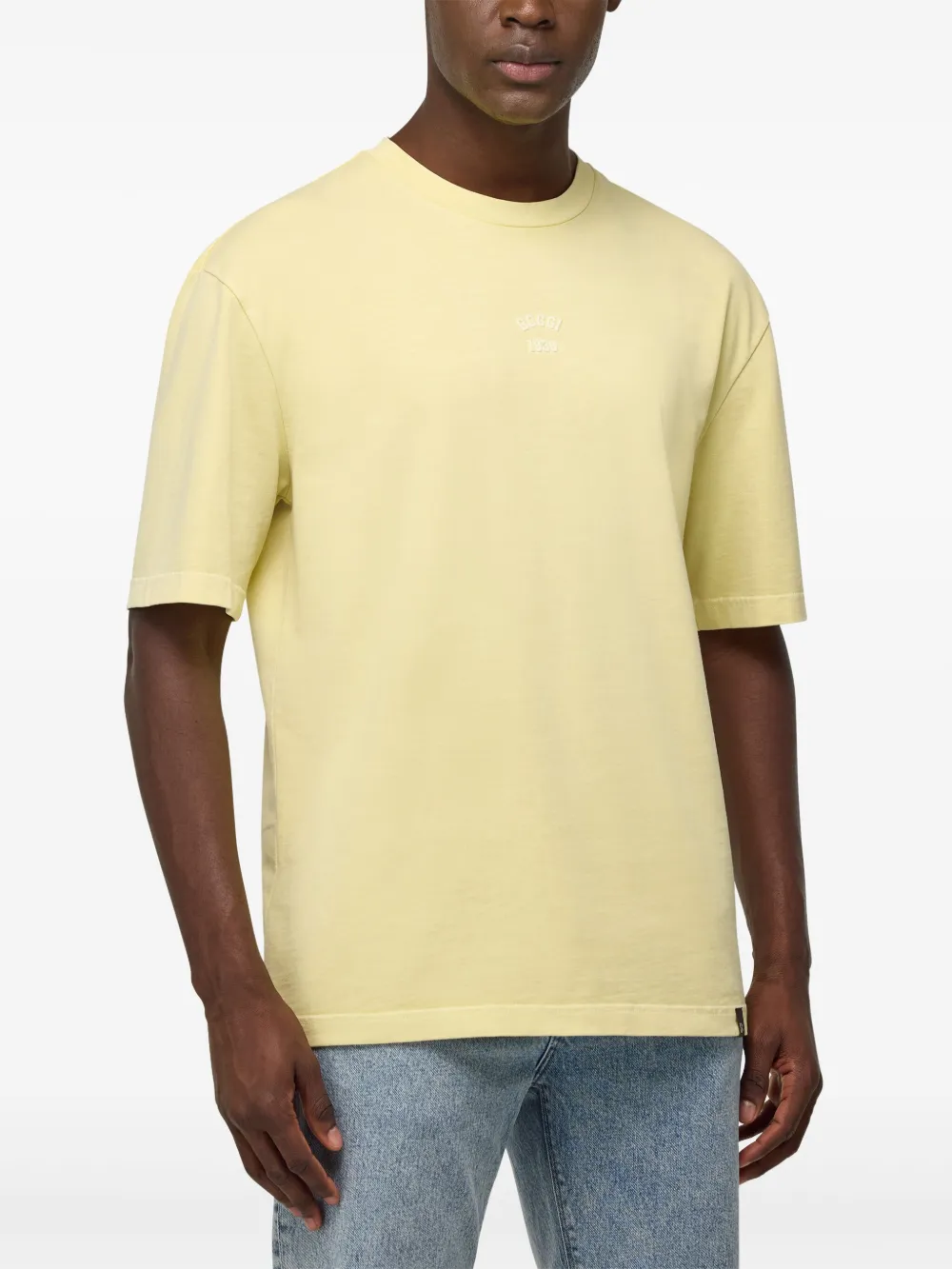 Boggi Milano Katoenen jersey T-shirt Geel