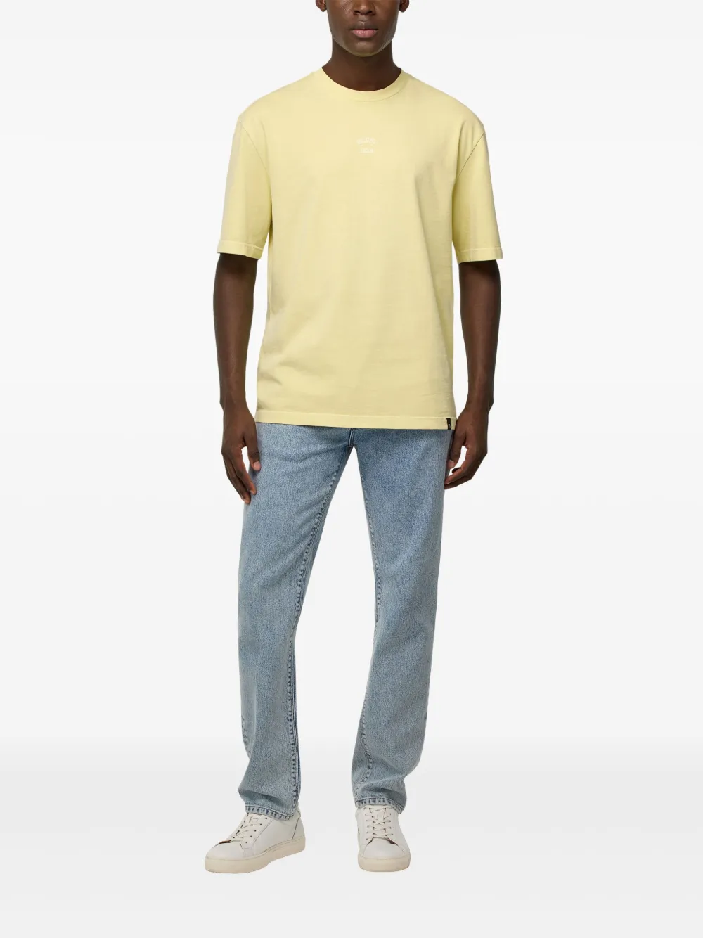 Boggi Milano cotton jersey T-shirt - Geel