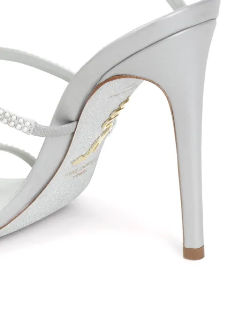 René Caovilla 105mm Cleo satin sandals C12369105R001V232 - 2