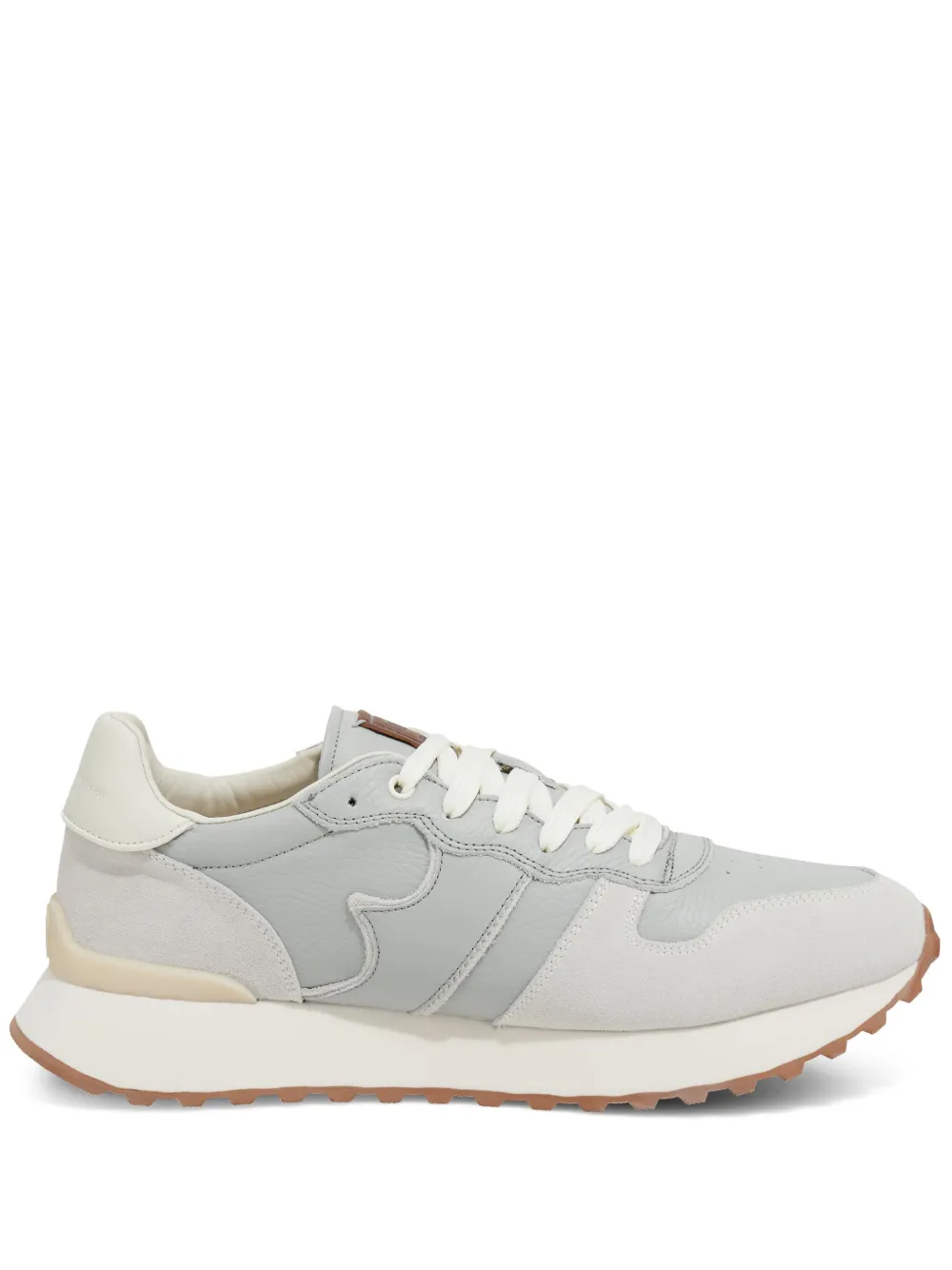 Boggi Milano tumbled-leather sneakers Grey