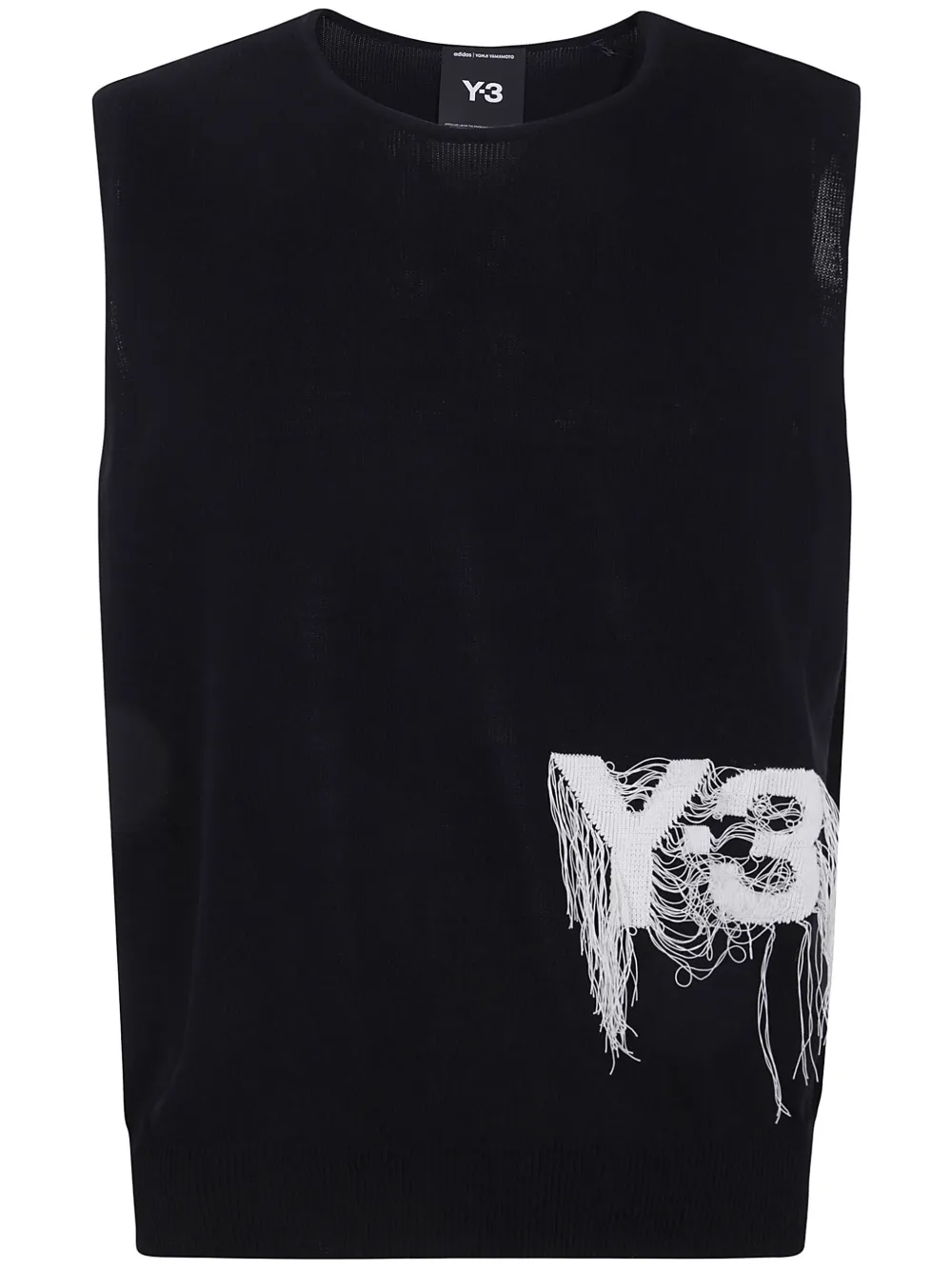 Y-3 logo-embroidered vest – BLACK