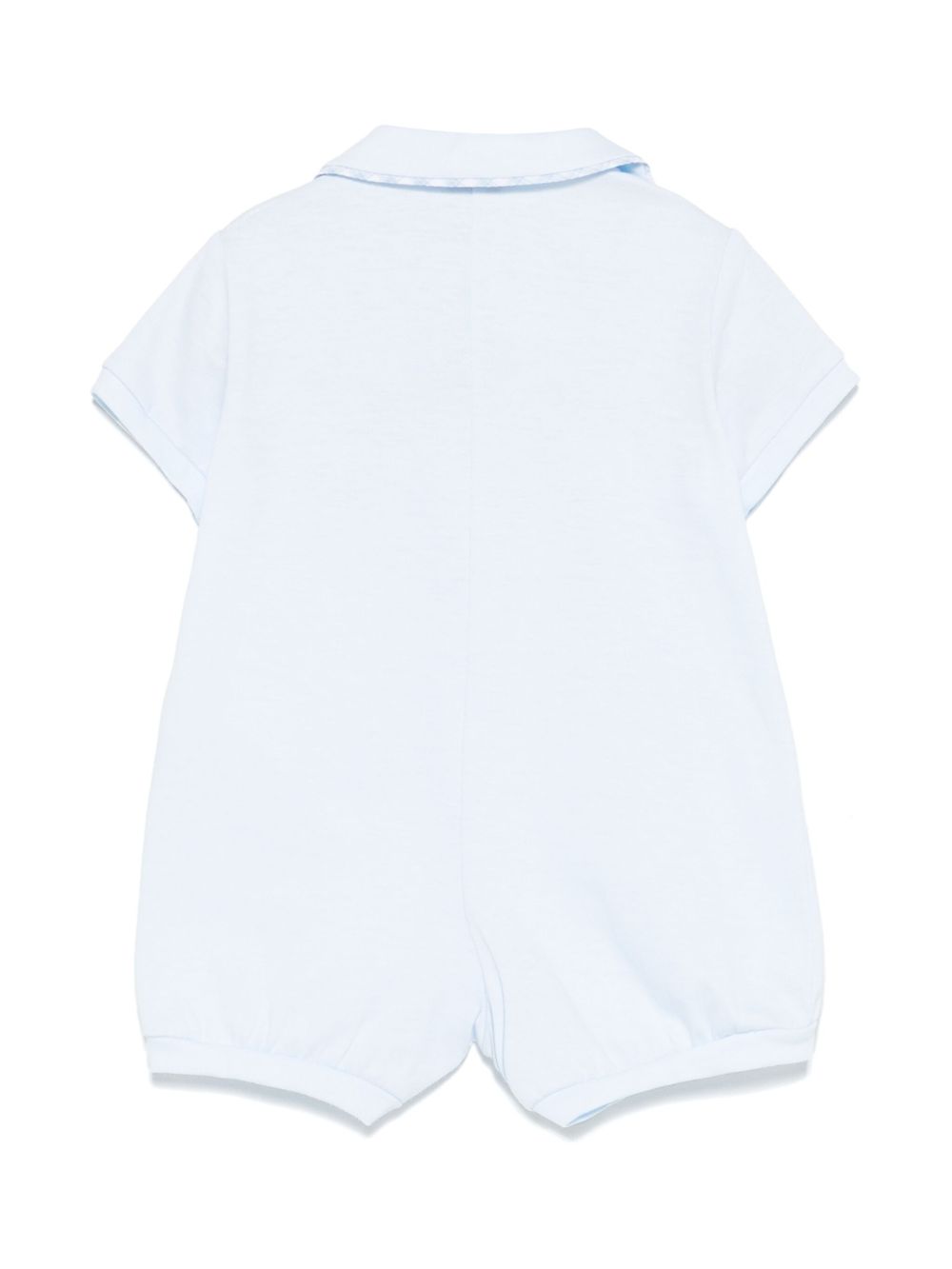 Il Gufo bear-motif romper - Blauw