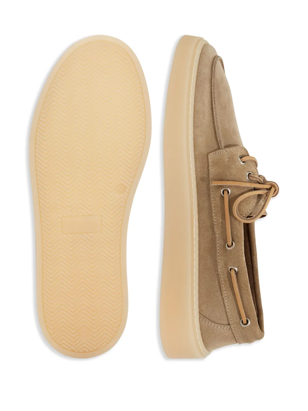 Boggi Milano suede boat shoes Neutrals