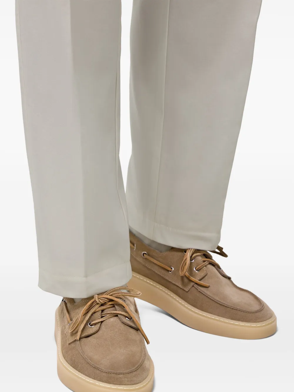 Boggi Milano suede boat shoes Neutrals