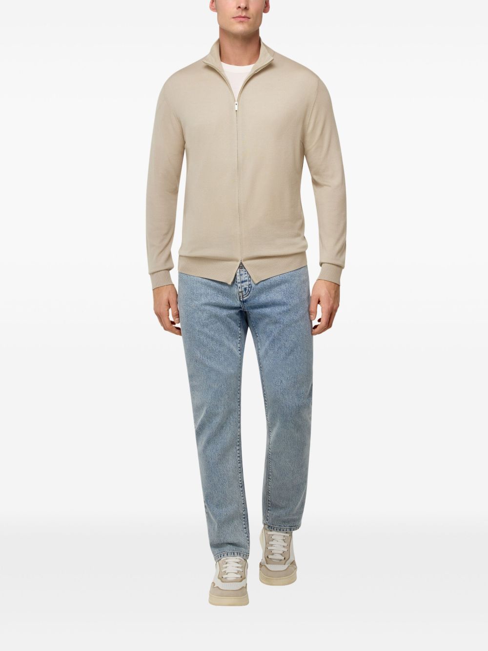 Boggi Milano zip-up sweater - Neutrals