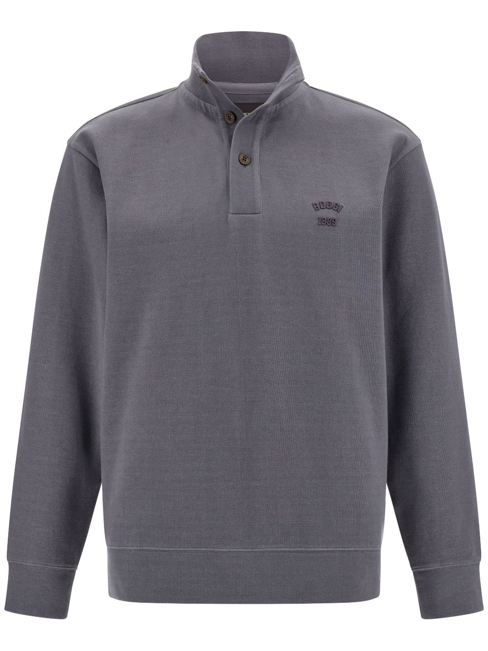 polo-collar sweatshirt