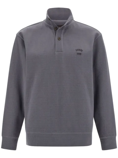 Boggi Milano sudadera con cuello de playera tipo polo