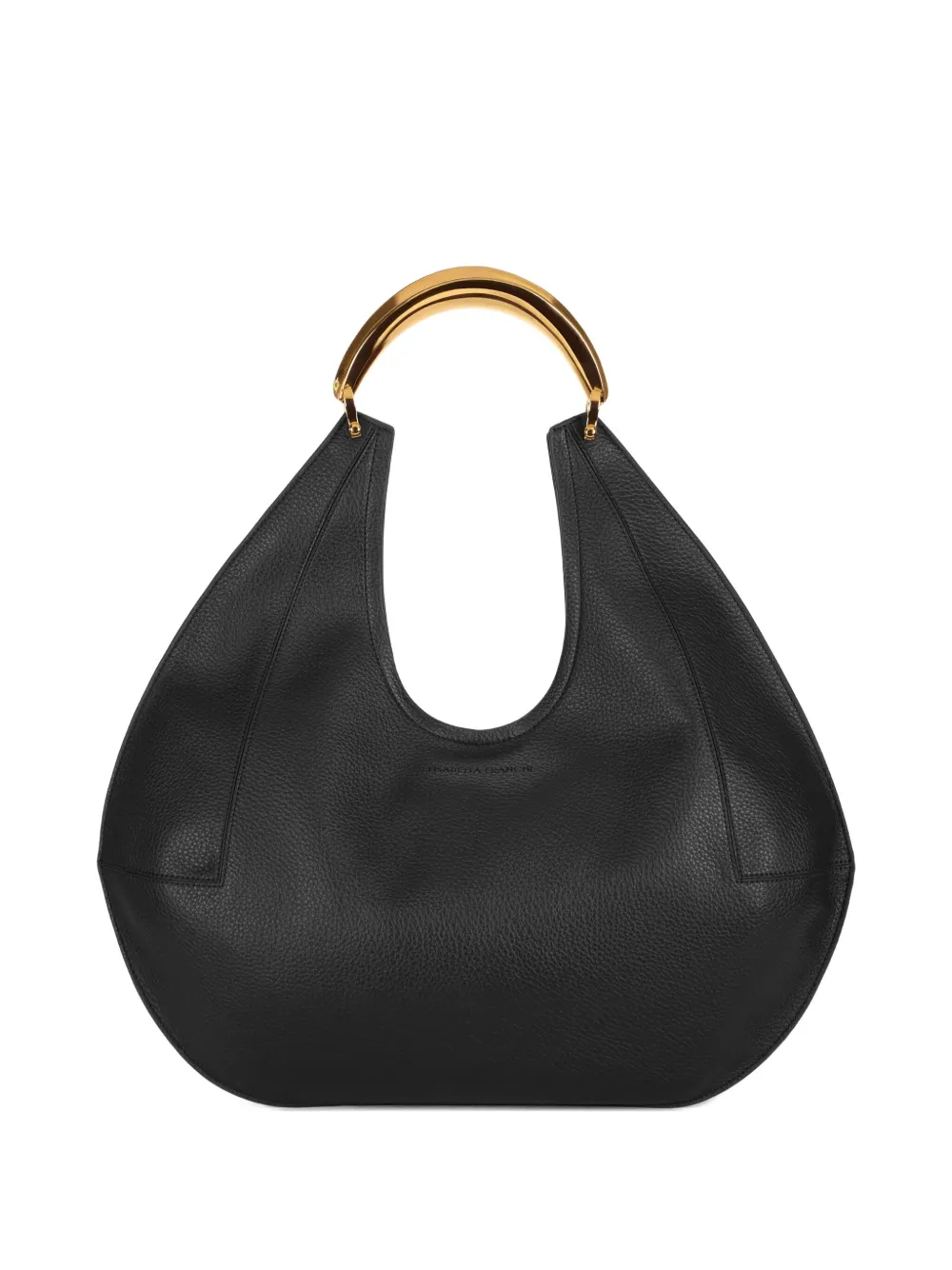 Elisabetta Franchi Leren hobo tas Zwart