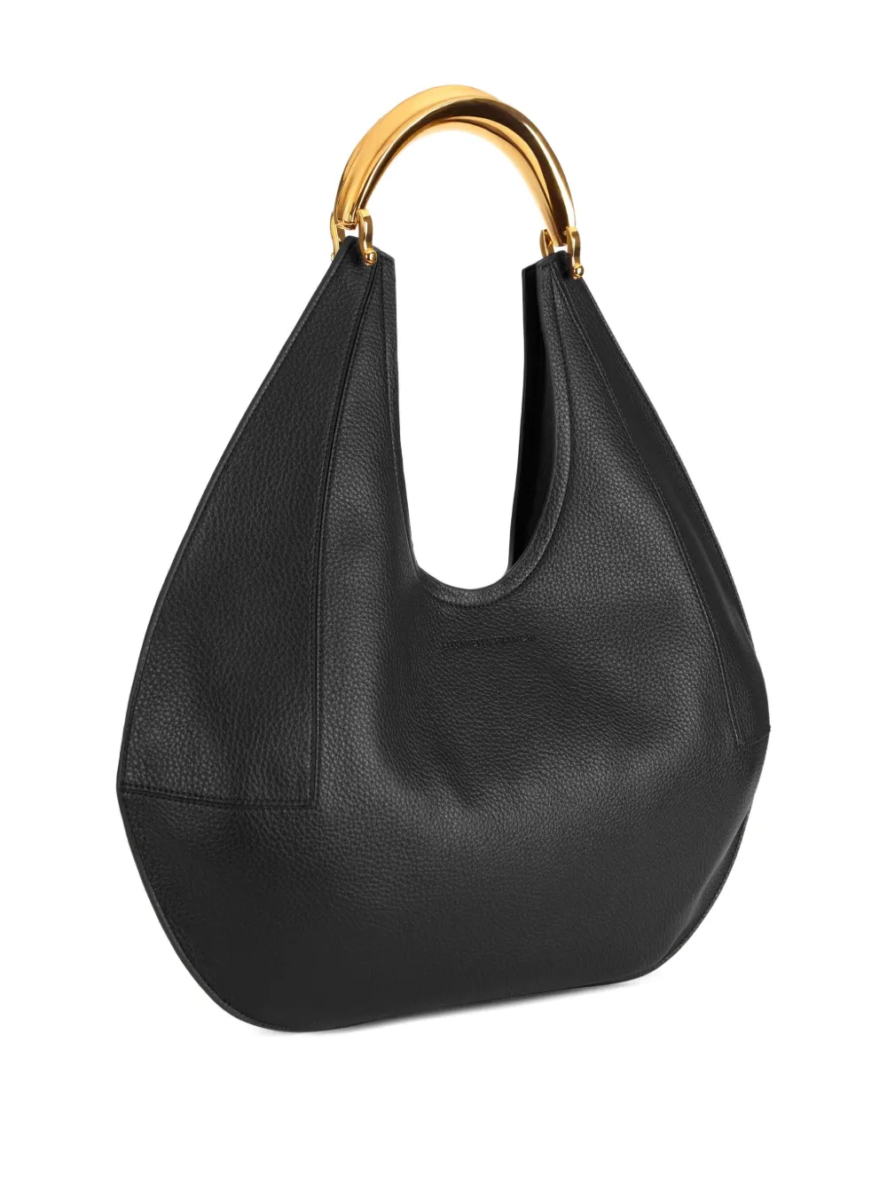 Elisabetta Franchi Leren hobo tas Zwart
