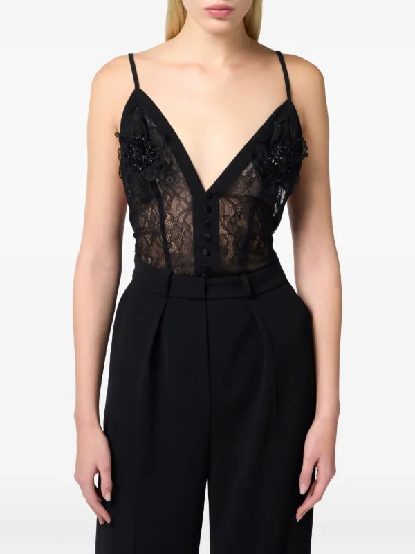 Elisabetta Franchi クレープ ジャンプスーツ | ブラック