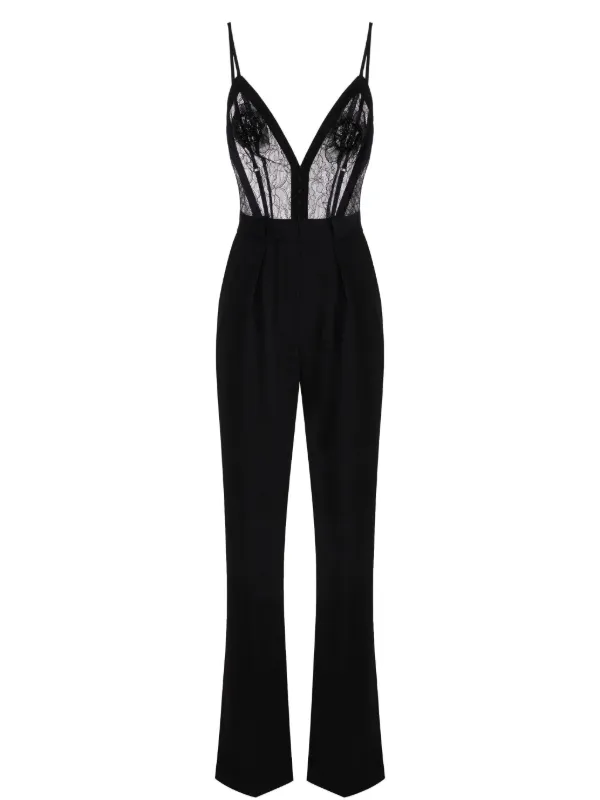 (送料・送料込)ELISABETTA FRANCHI クレープ ジャンプスーツ ☆完売必至☆】ELISABETTA FRANCHI ☆ クレープジャンプスーツ