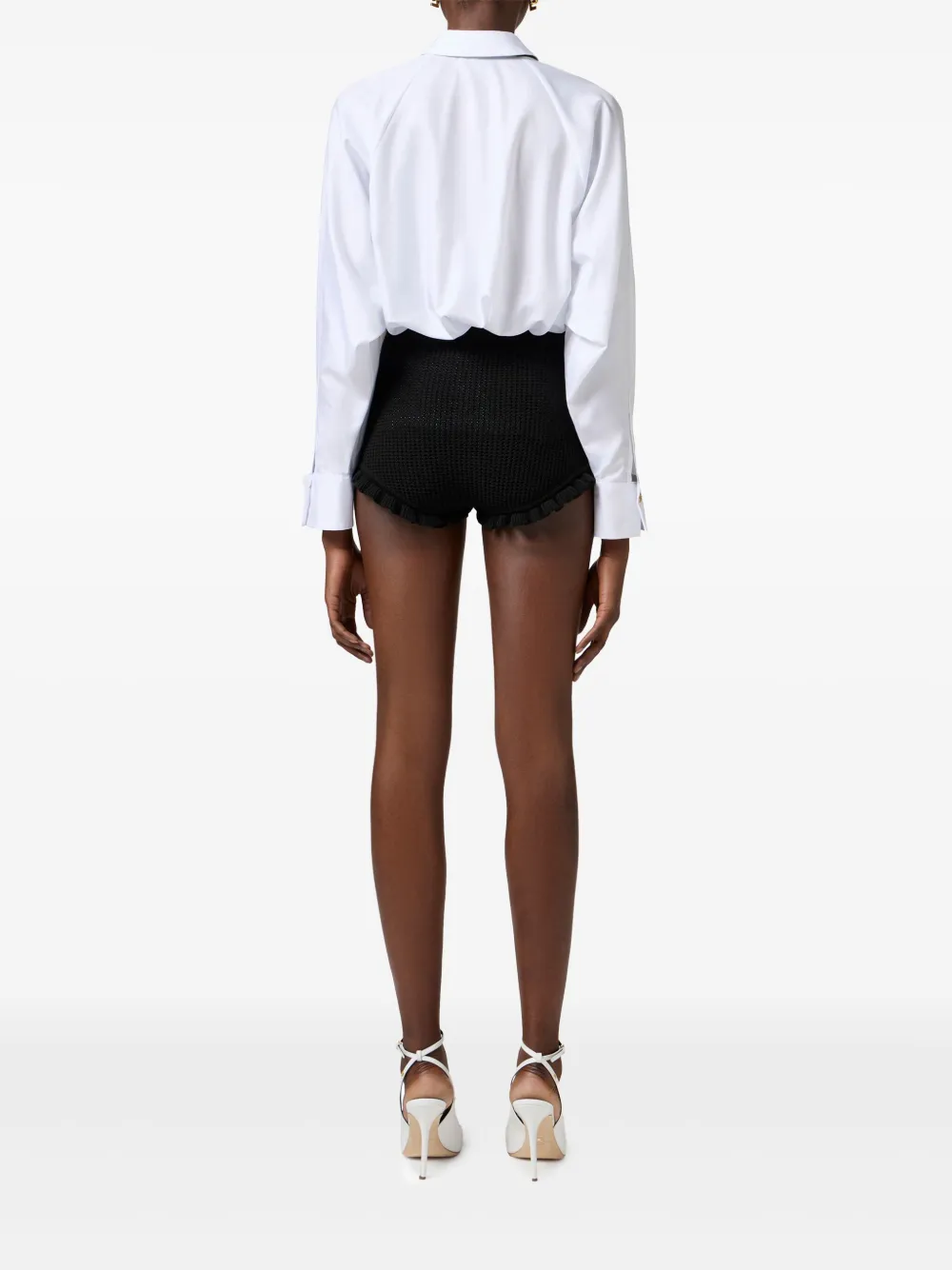 Elisabetta Franchi scarf-detail poplin shirt
