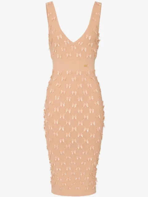 Elisabetta Franchi vestido midi con detalle de moño