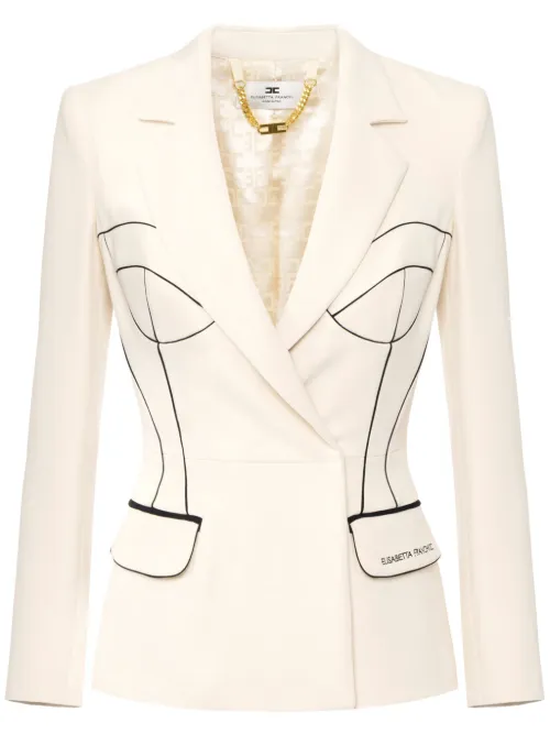 Veste à liserés contrastants - Elisabetta Franchi - Modalova