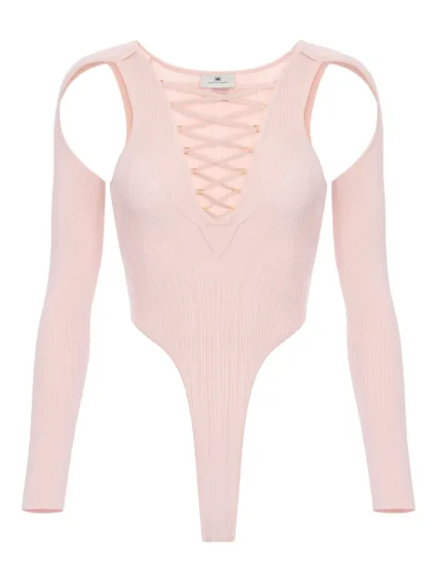Elisabetta Franchi top con agujetas cruzadas