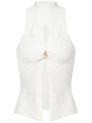 Viscose midi dress with logo bands | Elisabetta Franchi
