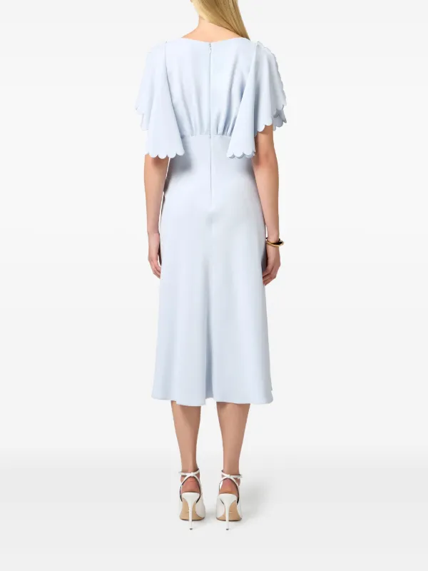 Elisabetta Franchi Crepe Midi Dress | Blue | FARFETCH
