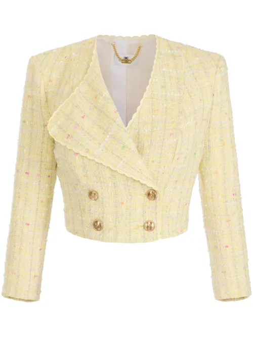 Blazer à effet métallisé - Elisabetta Franchi - Modalova