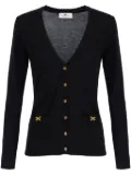 Elisabetta Franchi golden-bow detailing cardigan - Black