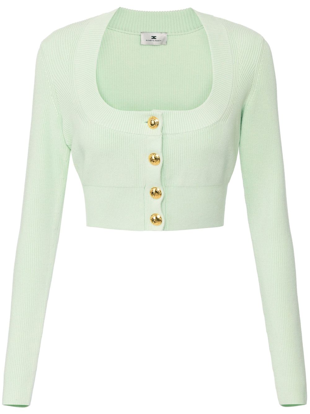 Elisabetta Franchi cropped cardigan - Green