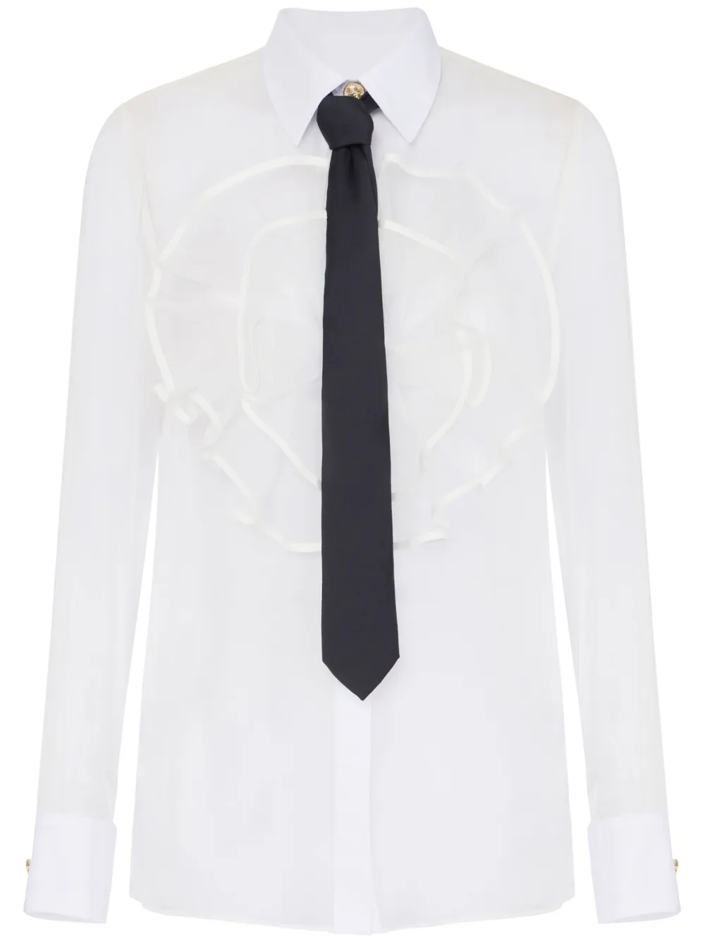 Elisabetta Franchi Blouse met ruches Wit